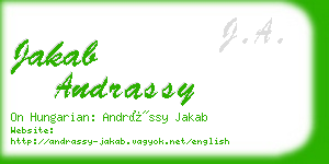 jakab andrassy business card